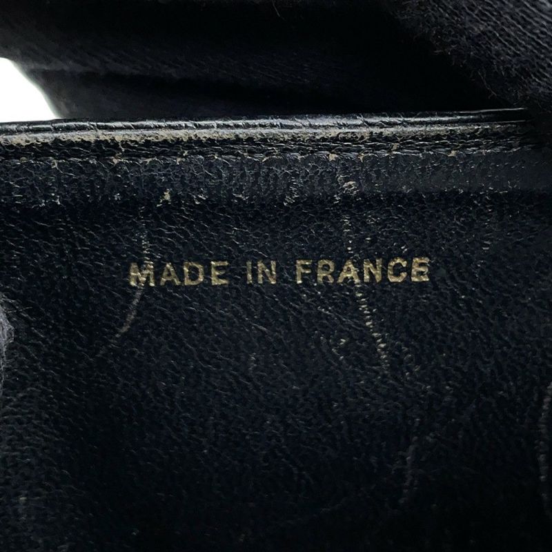 シャネル チェーンショルダーバッグ デカココマーク オーストリッチ CHANEL 黒