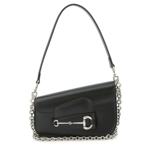 グッチ ショルダーバッグ ホースビット 1955 レザー ミニ 774209 GUCCI ハンドバッグ 黒