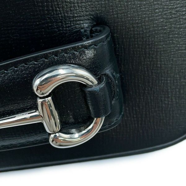 グッチ ショルダーバッグ ホースビット 1955 レザー ミニ 774209 GUCCI ハンドバッグ 黒