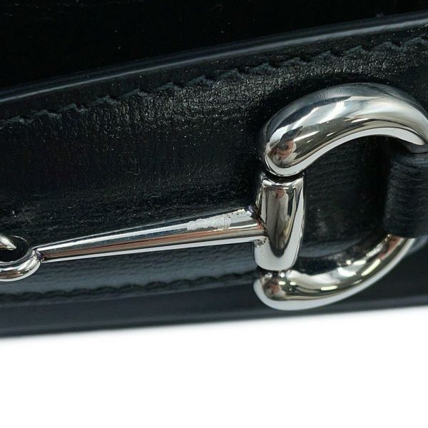 グッチ ショルダーバッグ ホースビット 1955 レザー ミニ 774209 GUCCI ハンドバッグ 黒