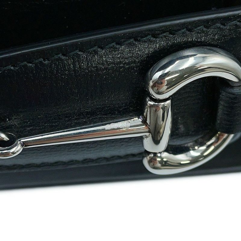 グッチ ショルダーバッグ ホースビット 1955 レザー ミニ 774209 GUCCI ハンドバッグ 黒