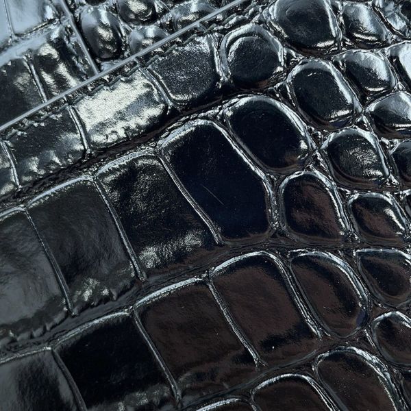 バレンシアガ ハンドバッグ アワーグラス ミディアム クロコダイル型押しレザー 619668 BALENCIAGA 2way 黒