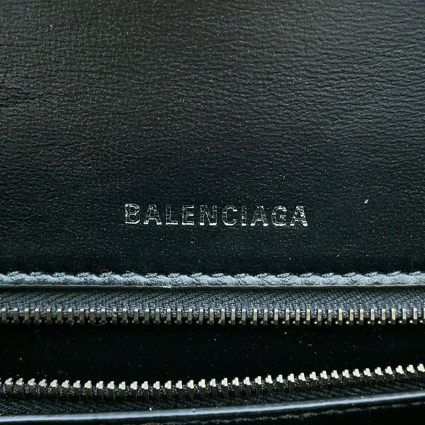 バレンシアガ ハンドバッグ アワーグラス ミディアム クロコダイル型押しレザー 619668 BALENCIAGA 2way 黒