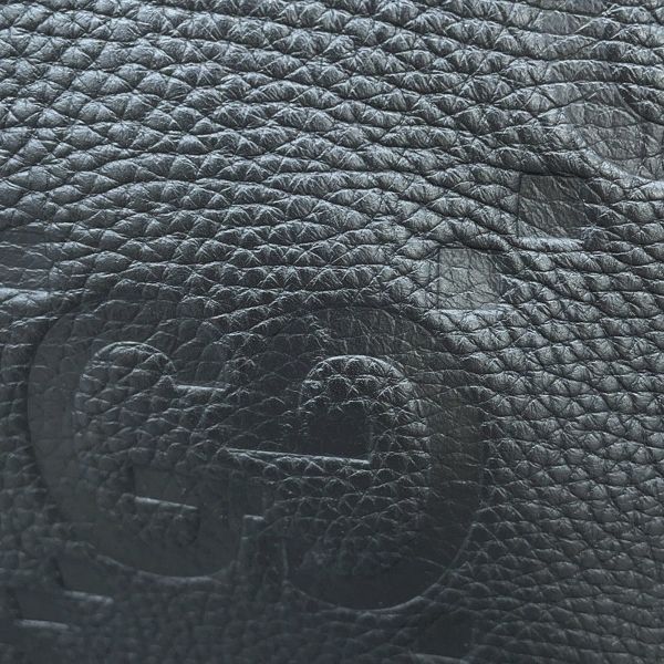 グッチ クラッチバッグ ジャンボGG クロスボディバッグ ミディアム レザー 696009 GUCCI ショルダーバッグ 黒