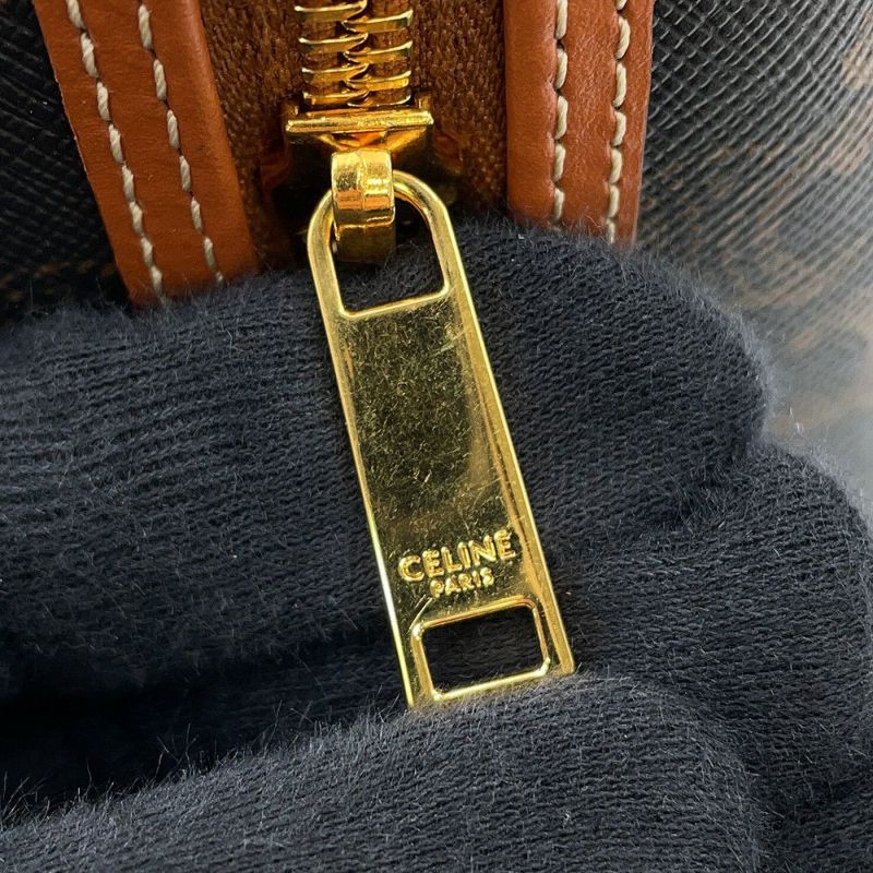 セリーヌ ハンドバッグ トリオンフ スモール ボストン 197582 CELINE 2way ブラウン