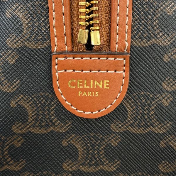 セリーヌ ハンドバッグ トリオンフ スモール ボストン 197582 CELINE 2way ブラウン