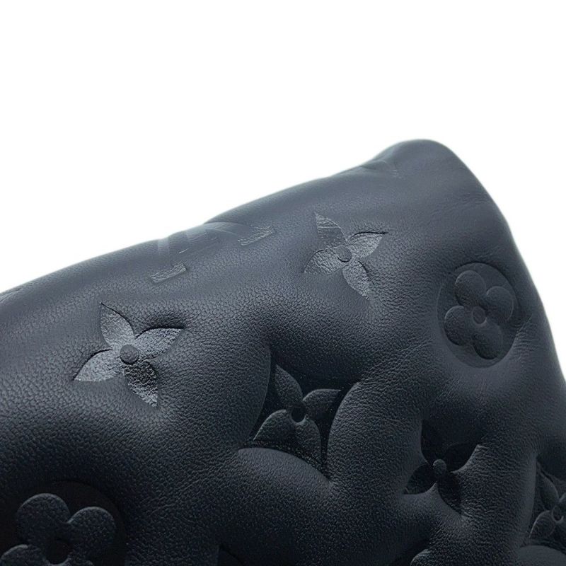 ルイヴィトン チェーンショルダーバッグ モノグラム ラムレザー ポシェット・クッサン M82116 ヴィトン ブラック 黒