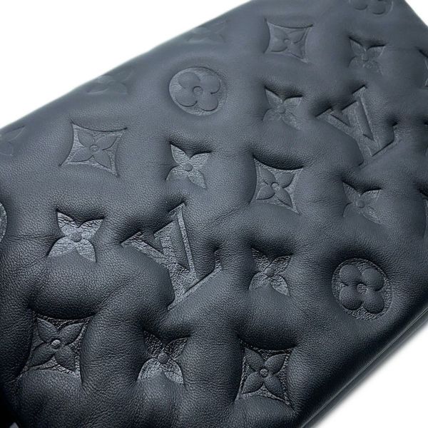 ルイヴィトン チェーンショルダーバッグ モノグラム ラムレザー ポシェット・クッサン M82116 ヴィトン ブラック 黒