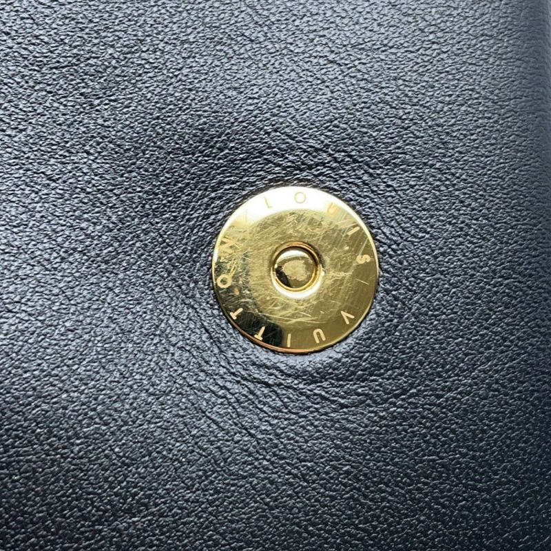 ルイヴィトン チェーンショルダーバッグ モノグラム ラムレザー ポシェット・クッサン M82116 ヴィトン ブラック 黒