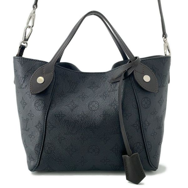 ルイヴィトン ハンドバッグ モノグラム・マヒナ ヒナ PM M54350 LOUIS VUITTON 2way ショルダーバッグ ブラック 黒