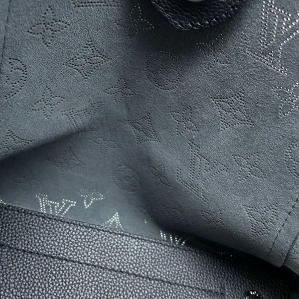 ルイヴィトン ハンドバッグ モノグラム・マヒナ ヒナ PM M54350 LOUIS VUITTON 2way ショルダーバッグ ブラック 黒