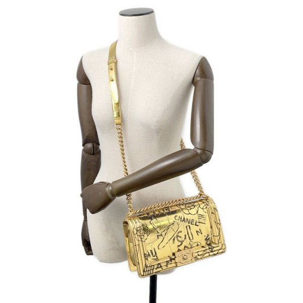 シャネル チェーンショルダーバッグ ボーイシャネル  型押しレザー A67086 ココマーク CHANEL バッグ セール品