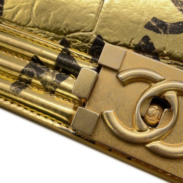 シャネル チェーンショルダーバッグ ボーイシャネル  型押しレザー A67086 ココマーク CHANEL バッグ セール品