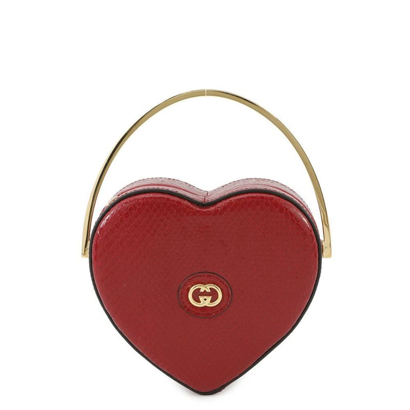 グッチ ハンドバッグ ハート型  GGパイソン 741700 LJM0G GUCCI バッグ