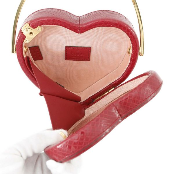 グッチ ハンドバッグ ハート型  GGパイソン 741700 LJM0G GUCCI バッグ