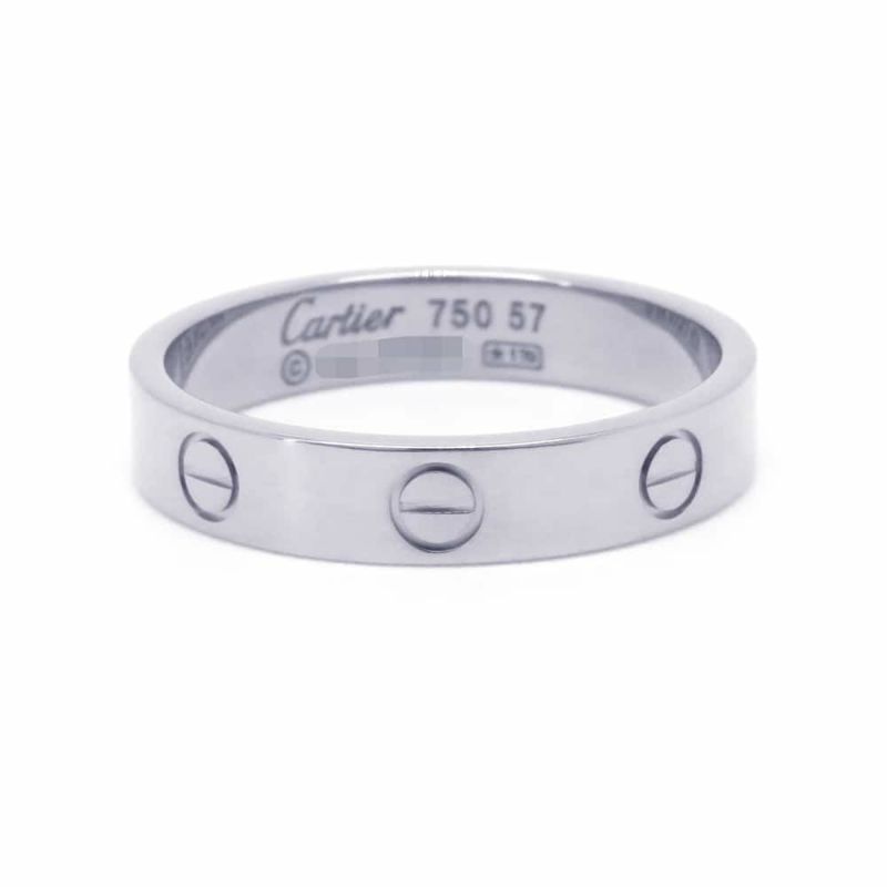カルティエ リング ミニ ラブリング K18WGホワイトゴールド リングサイズ57 Cartier 指輪 ジュエリー