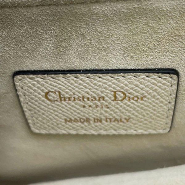 クリスチャン・ディオール ハンドバッグ サドルバッグ レザー ミニ M0447CWVG Christian Dior 白