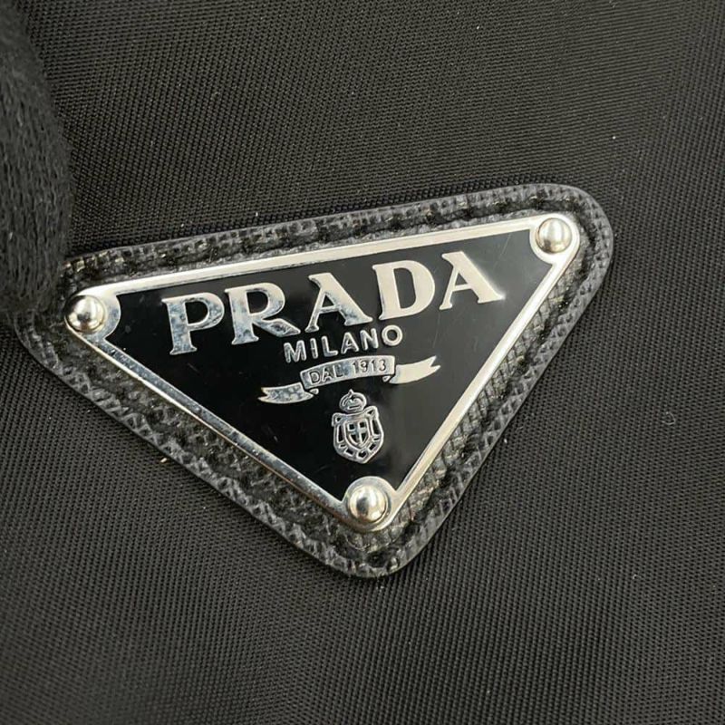 プラダ ボストンバッグ ナイロン レザー PRADA 旅行用バッグ トラベル 黒