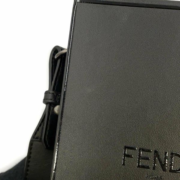 フェンディ ショルダーバッグ ボックス レザー 7VA519 FENDI 黒