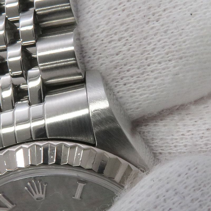 ロレックス デイトジャスト Y番 SS/K18WG 79174NR ROLEX 腕時計 ブラックシェル文字盤 ローマン