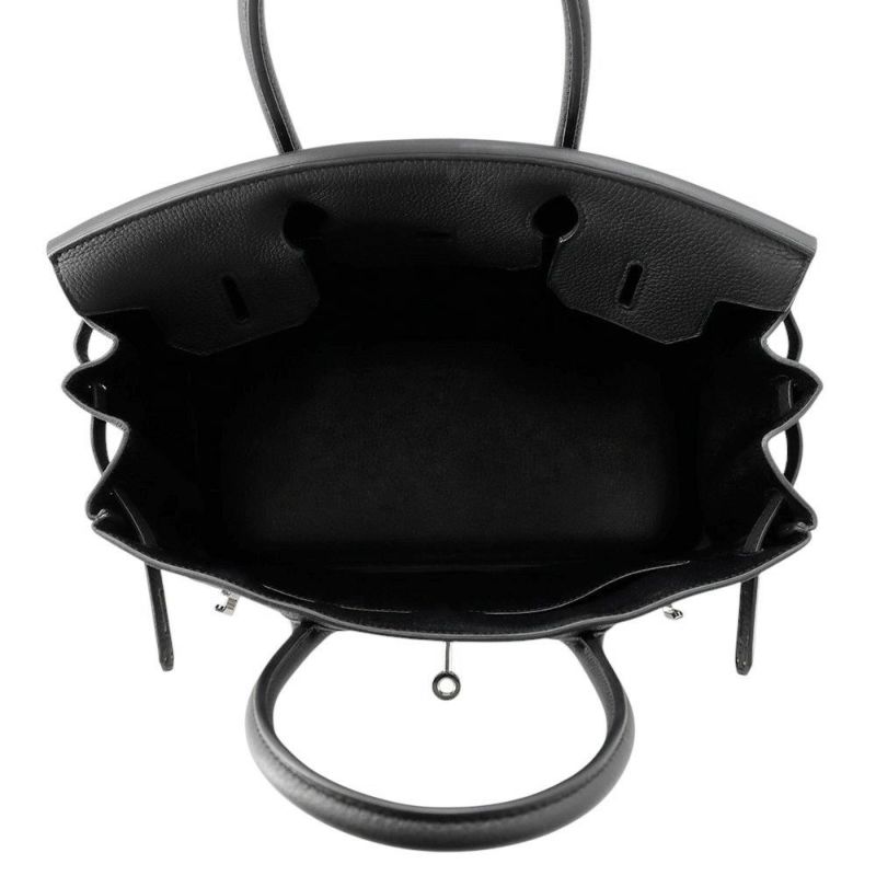 エルメス バーキン30 ブラック/シルバー金具 トゴ T刻印 HERMES Birkin ハンドバッグ 黒