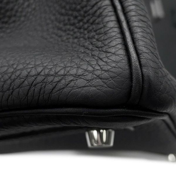 エルメス バーキン30 ブラック/シルバー金具 トゴ T刻印 HERMES Birkin ハンドバッグ 黒