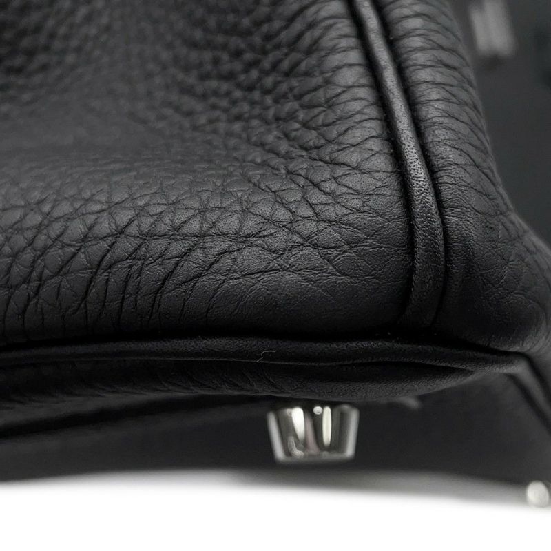 エルメス バーキン30 ブラック/シルバー金具 トゴ T刻印 HERMES Birkin ハンドバッグ 黒