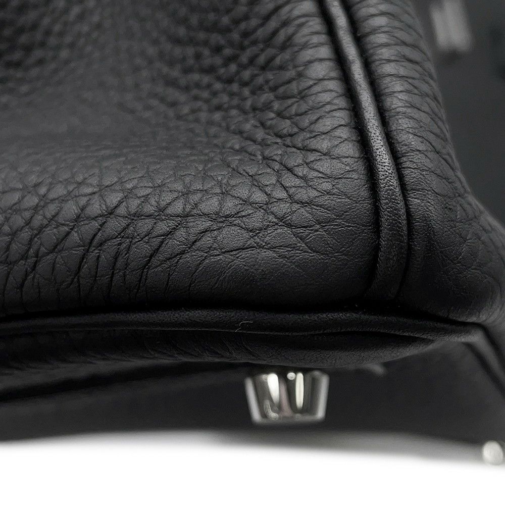 エルメス バーキン30 ブラック/シルバー金具 トゴ T刻印 HERMES Birkin ハンドバッグ 黒