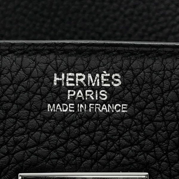 エルメス バーキン30 ブラック/シルバー金具 トゴ T刻印 HERMES Birkin ハンドバッグ 黒
