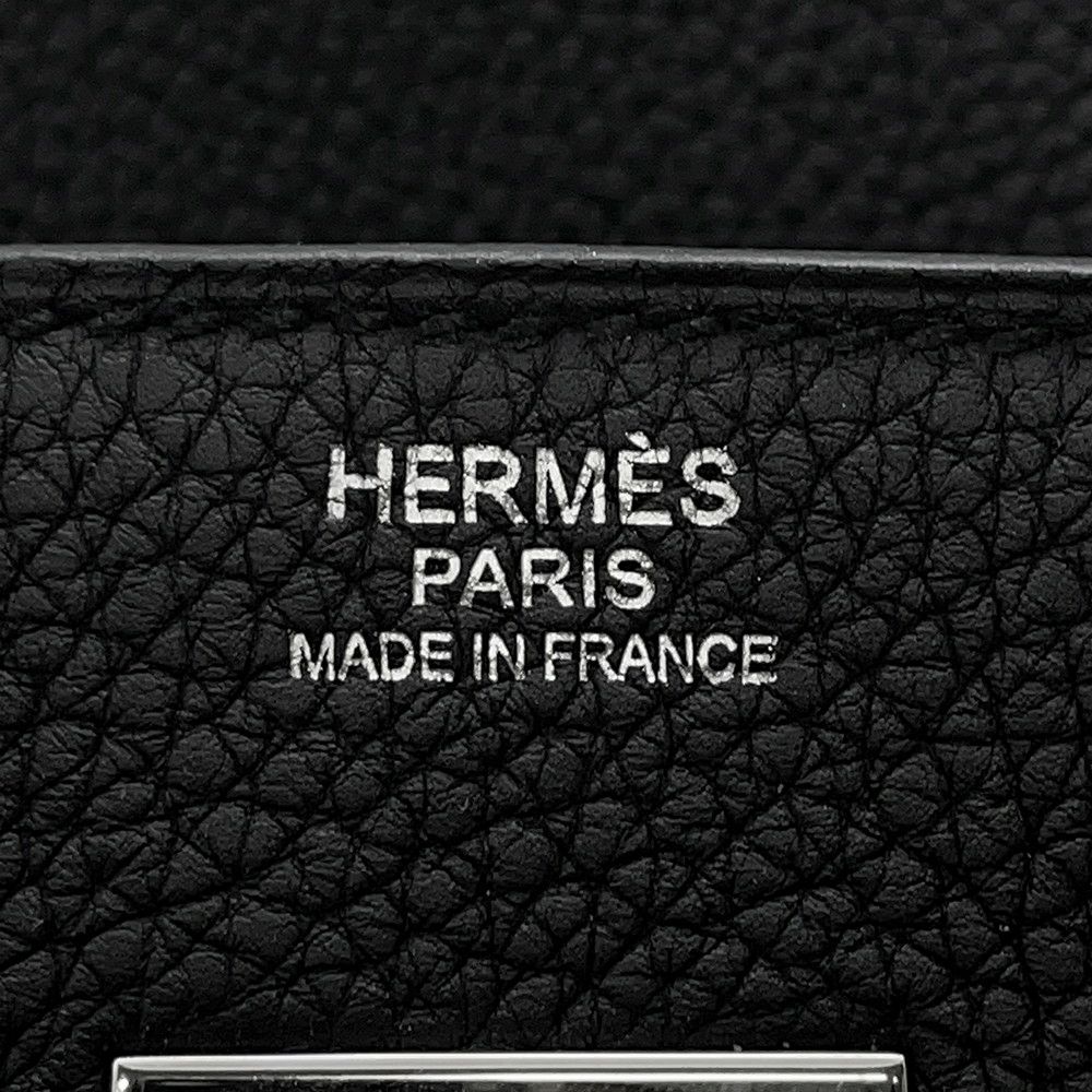 エルメス バーキン30 ブラック/シルバー金具 トゴ T刻印 HERMES Birkin ハンドバッグ 黒