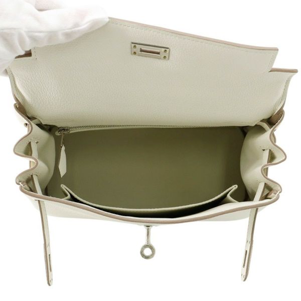 エルメス ハンドバッグ ケリー25 内縫い マッシュルーム/シルバー金具 トゴ B刻印 2wayショルダー