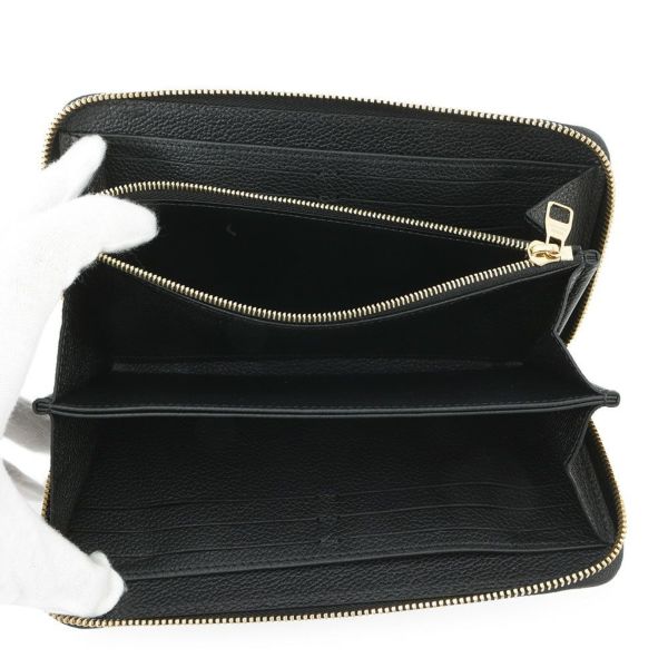 ルイヴィトン 長財布 モノグラム・アンプラント ジッピーウォレット M61864 LOUIS VUITTON 黒 ブラック