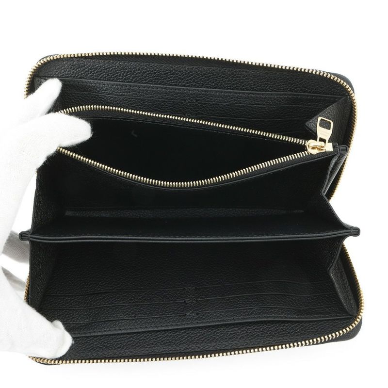 ルイヴィトン 長財布 モノグラム・アンプラント ジッピーウォレット M61864 LOUIS VUITTON 黒 ブラック