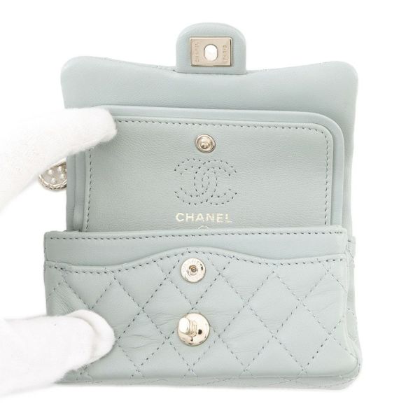 シャネル バッグチャーム ココマーク マトラッセ ミニバッグ ラムスキン AP4760 CHANEL ミニポーチ 小物入れ