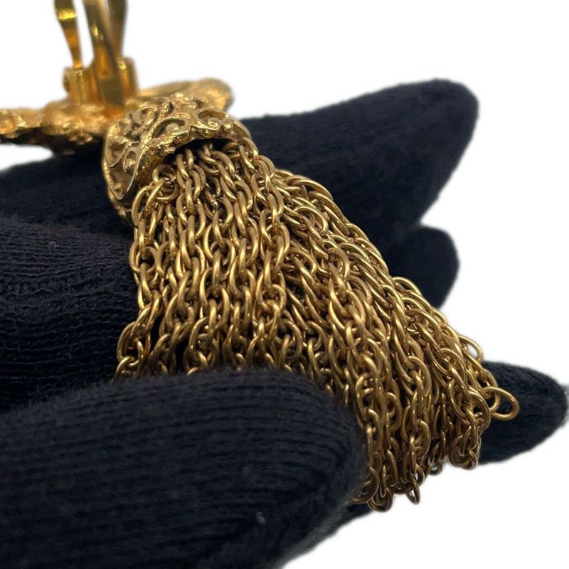 シャネル イヤリング ココマーク フリンジ タッセル アンティーク 溶岩 03 A CHANEL アクセサリー