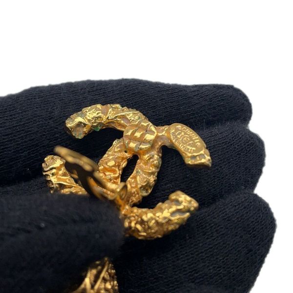 シャネル イヤリング ココマーク フリンジ タッセル アンティーク 溶岩 03 A CHANEL アクセサリー