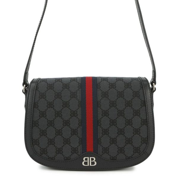 バレンシアガ ショルダーバッグ グッチコラボ ザ・ハッカープロジェクト オフィディア 680121 BALENCIAGA GUCCI 黒