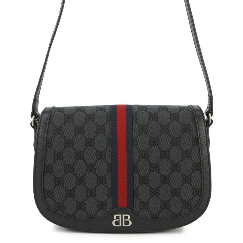 バレンシアガ ショルダーバッグ グッチコラボ ザ・ハッカープロジェクト オフィディア 680121 BALENCIAGA GUCCI 黒