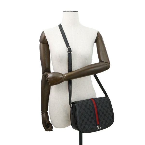 バレンシアガ ショルダーバッグ グッチコラボ ザ・ハッカープロジェクト オフィディア 680121 BALENCIAGA GUCCI 黒
