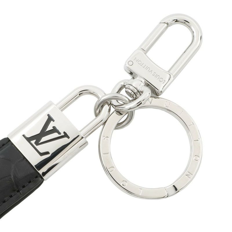 ルイヴィトン キーホルダー LV パドロック ドラゴンヌ クロコダイル M01300 LOUIS VUITTON 黒 メンズ