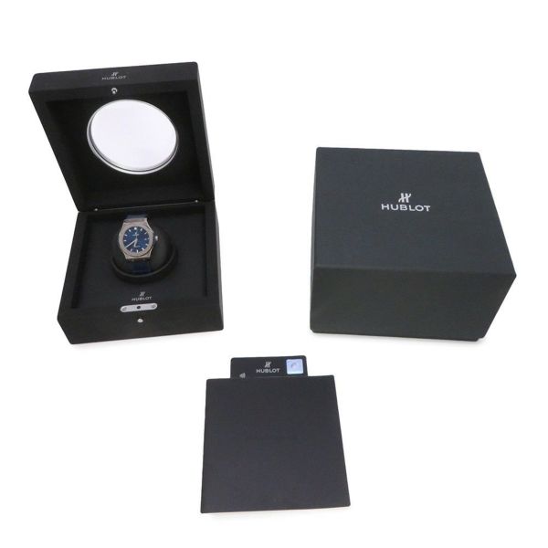 ウブロ クラシック フュージョン チタン/ラバー 542.NX.7170.LR HUBLOT 腕時計 ウォッチ ブルー文字盤