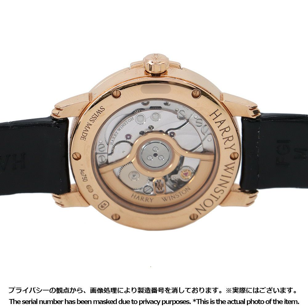 ハリーウィンストン ミッドナイト ダイヤベゼル MIDAHM29RR001 ホワイトシェル文字盤 9Pダイヤ
