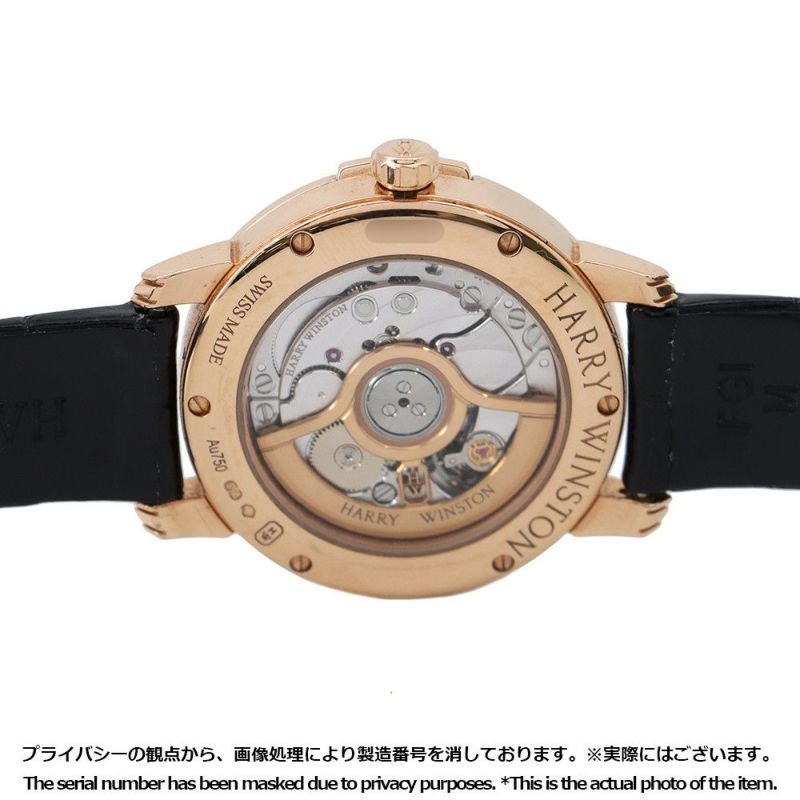 ハリーウィンストン ミッドナイト ダイヤベゼル MIDAHM29RR001 ホワイトシェル文字盤 9Pダイヤ