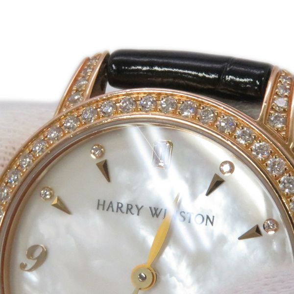 ハリーウィンストン ミッドナイト ダイヤベゼル MIDAHM29RR001 ホワイトシェル文字盤 9Pダイヤ