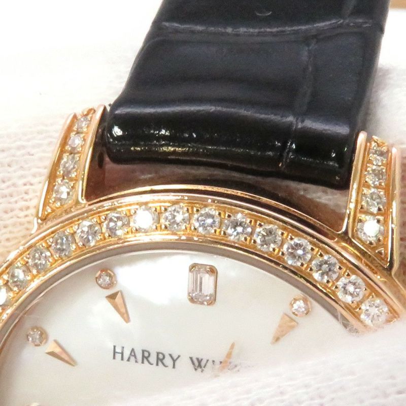 ハリーウィンストン ミッドナイト ダイヤベゼル MIDAHM29RR001 ホワイトシェル文字盤 9Pダイヤ