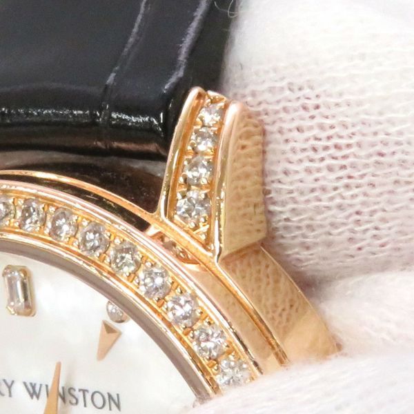 ハリーウィンストン ミッドナイト ダイヤベゼル MIDAHM29RR001 ホワイトシェル文字盤 9Pダイヤ