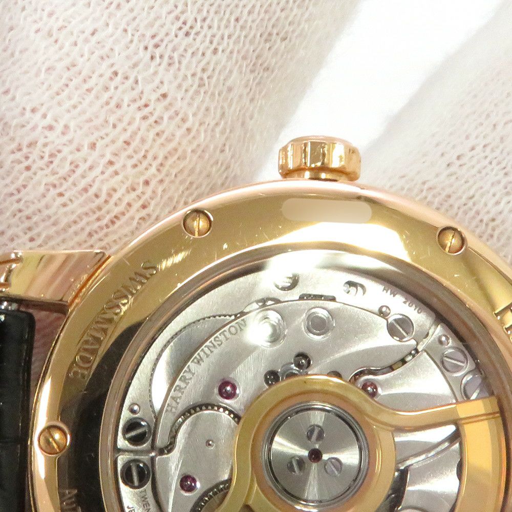 ハリーウィンストン ミッドナイト ダイヤベゼル MIDAHM29RR001 ホワイトシェル文字盤 9Pダイヤ
