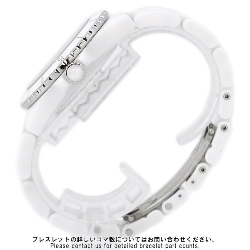シャネル J12 H5705 CHANEL 腕時計 白文字盤 12Pダイヤ
