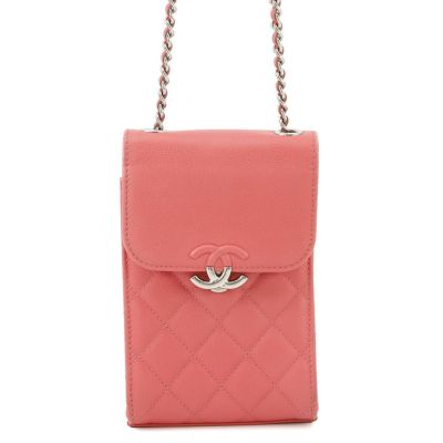 シャネル チェーンウォレット ココマーク キャビアスキン A48654