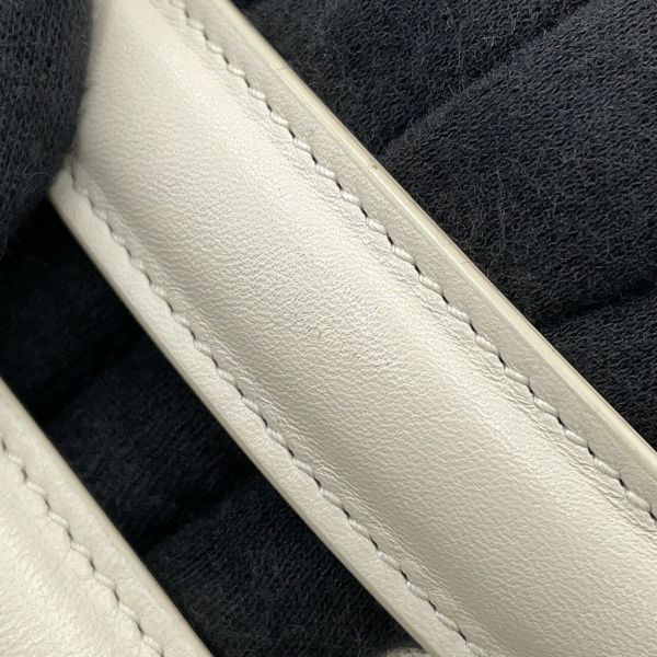 サンローランパリ チェーンショルダーバッグ カリプソ コットン 734153 SAINT LAURENT PARIS 白